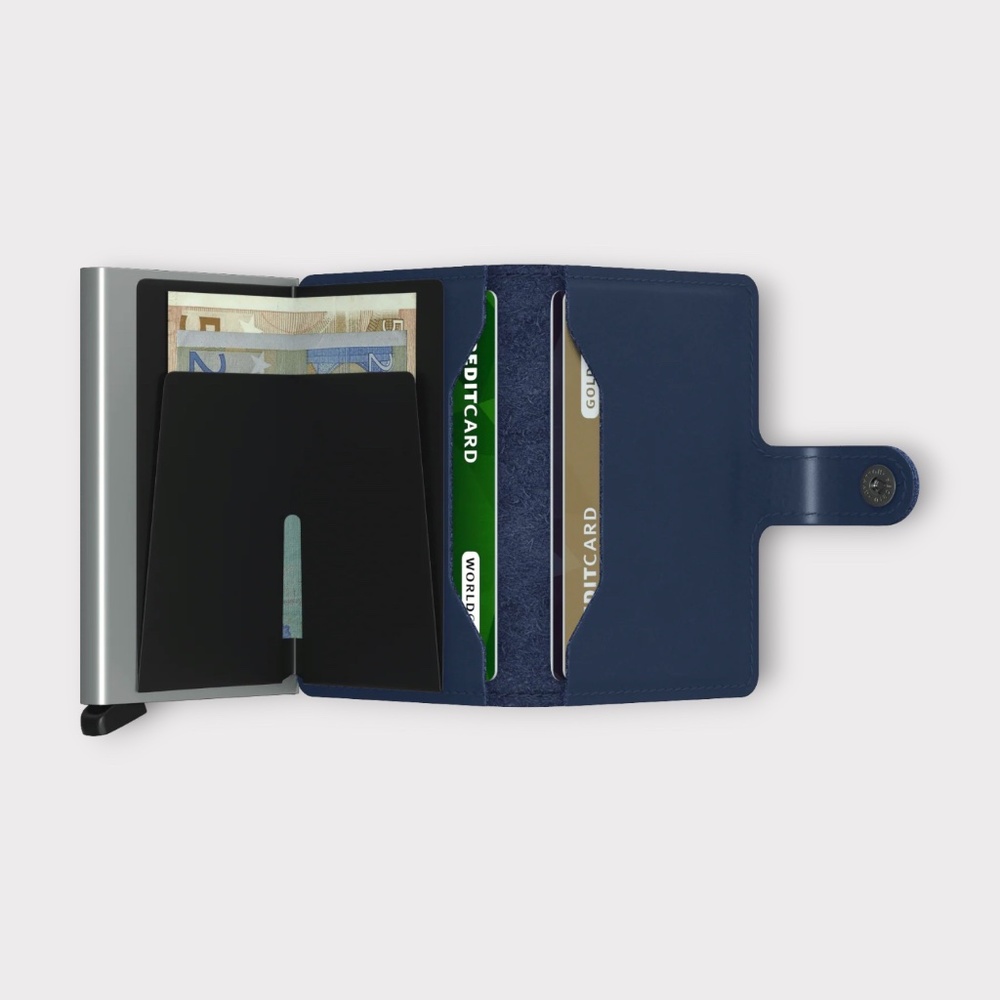 Secrid Miniwallet In Leather Navy - Picture 4 of 4